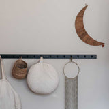 Storage hook for natural meditation and yoga cushion Zafu, with buckwheat hulls (husks) for back, spine support by Made By Coopers